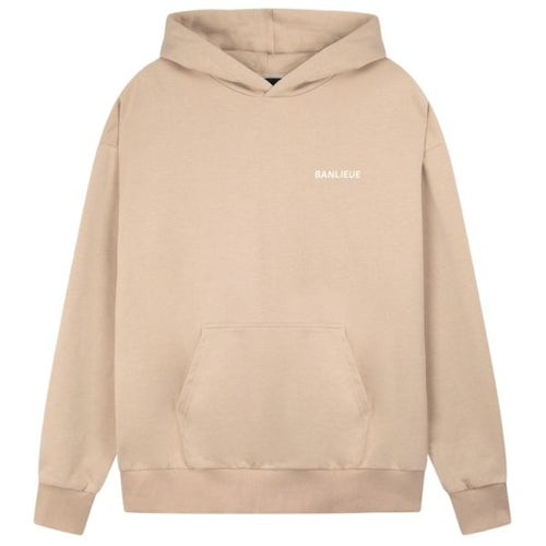 Banlieue Script Hoodie Beige