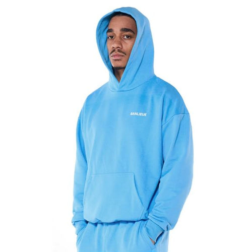 Banlieue Script Hoodie Blauw