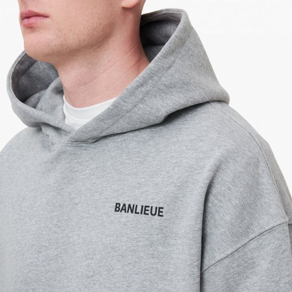 Banlieue Script Hoodie Grijs