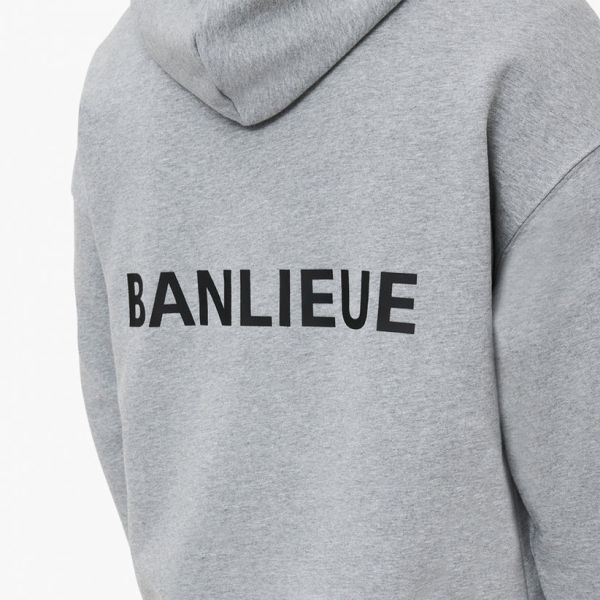 Banlieue Script Hoodie Grijs