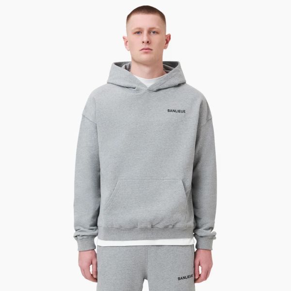 Banlieue Script Hoodie Grijs