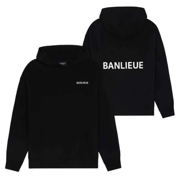 Banlieue Script Hoodie Zwart