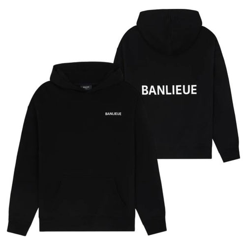 Banlieue Script Hoodie Zwart