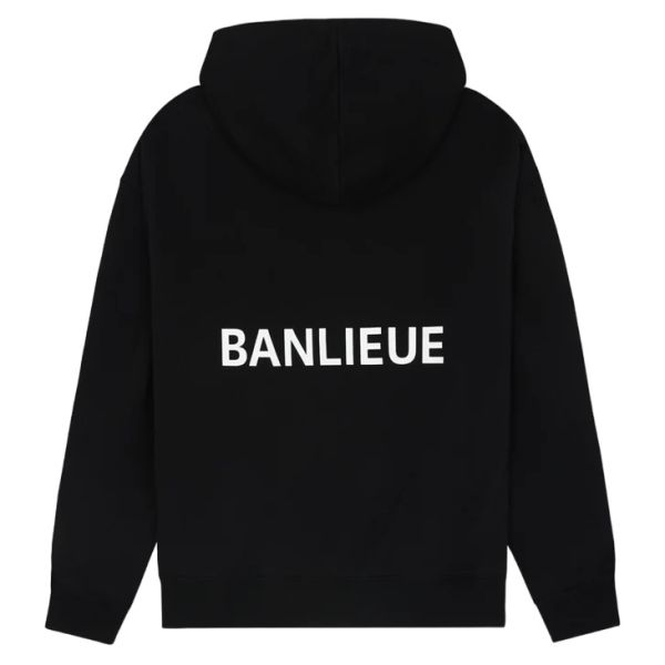 Banlieue Script Hoodie Zwart