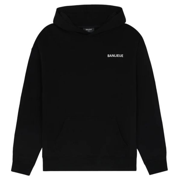 Banlieue Script Hoodie Zwart