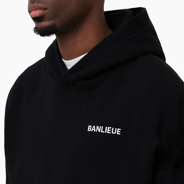 Banlieue Script Hoodie Zwart