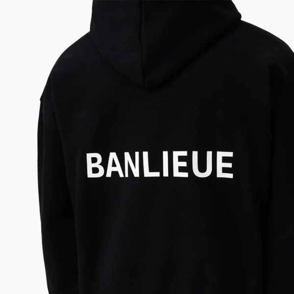 Banlieue Script Hoodie Zwart