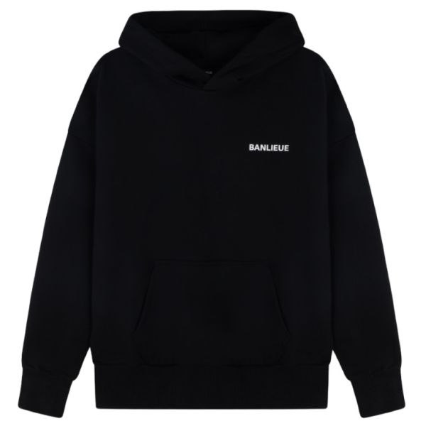Banlieue Script Hoodie Zwart