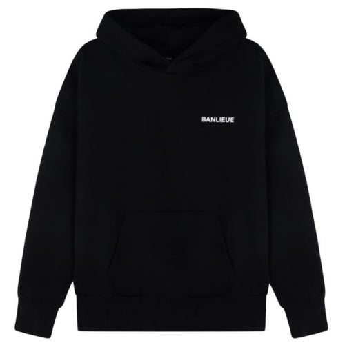 Banlieue Script Hoodie Zwart