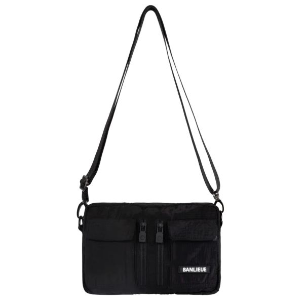 Banlieue Script Side Bag Zwart