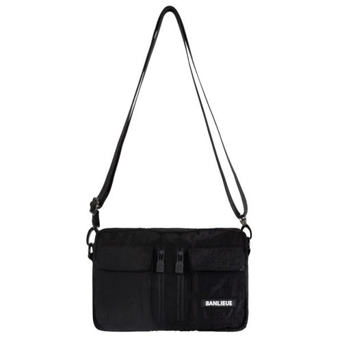 Banlieue Script Side Bag Zwart