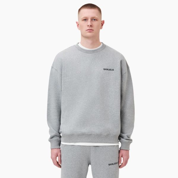Banlieue Script Sweater Grijs