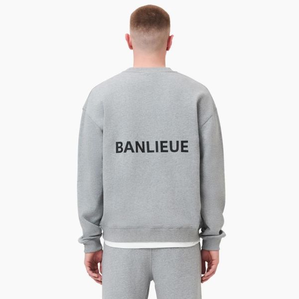 Banlieue Script Sweater Grijs