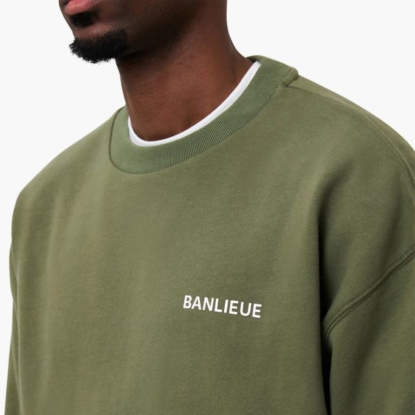 Banlieue Script Sweater Groen