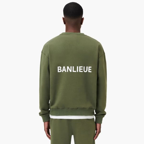 Banlieue Script Sweater Groen