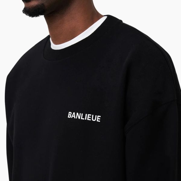 Banlieue Script Sweater Zwart