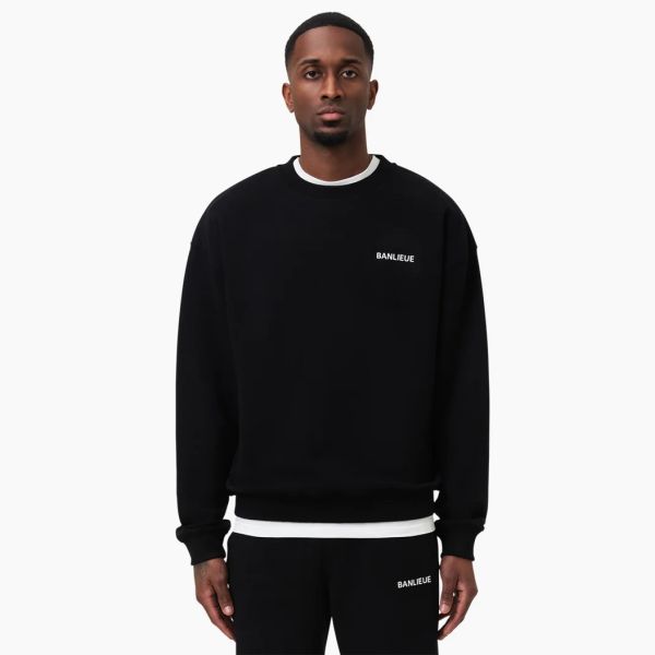 Banlieue Script Sweater Zwart