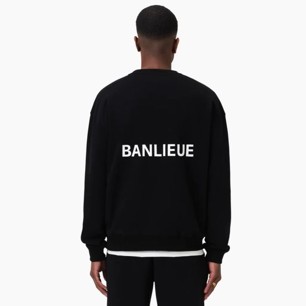 Banlieue Script Sweater Zwart