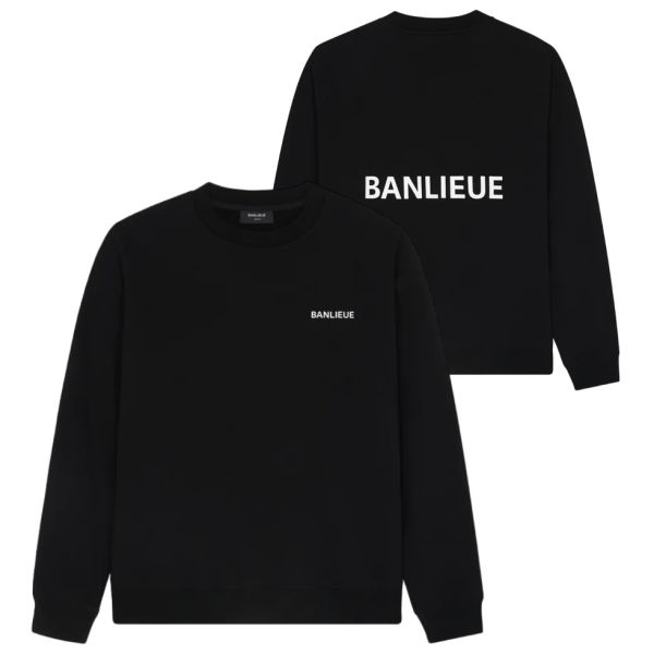 Banlieue Script Sweater Zwart