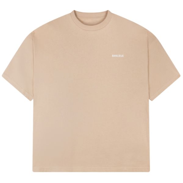 Banlieue Script T-shirt Beige
