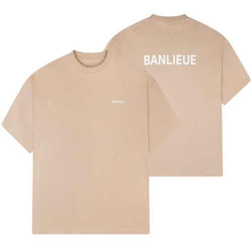 Banlieue Script T-shirt Beige