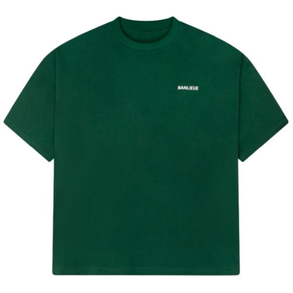Banlieue Script T-shirt Donker Groen