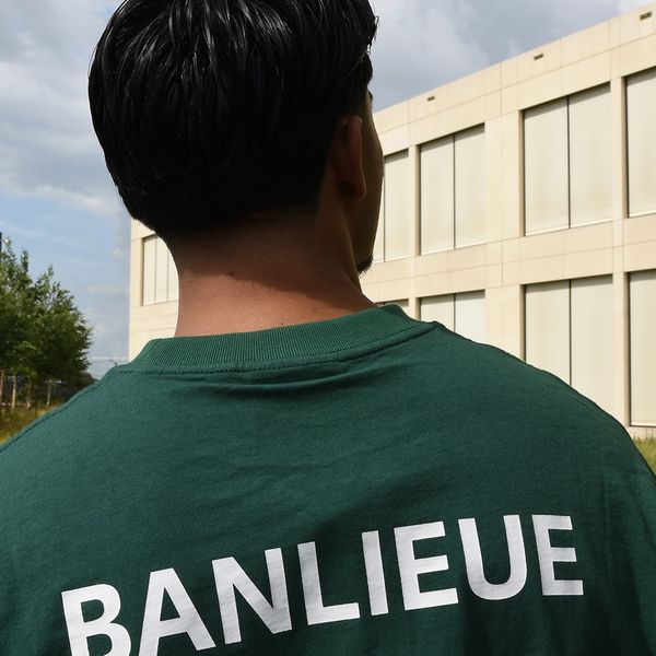 Banlieue Script T-shirt Donker Groen