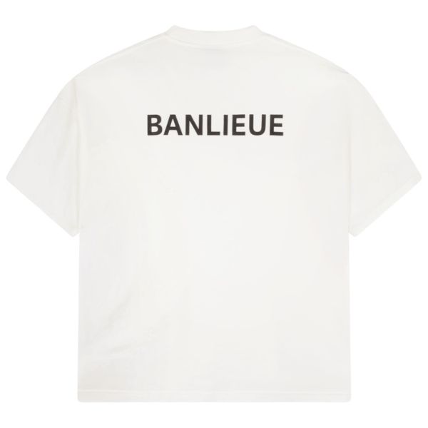 Banlieue Script T-shirt Wit