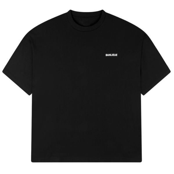 Banlieue Script T-shirt Zwart