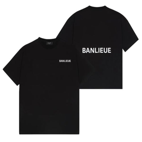 Banlieue Script T-shirt Zwart