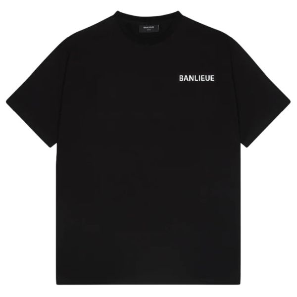 Banlieue Script T-shirt Zwart
