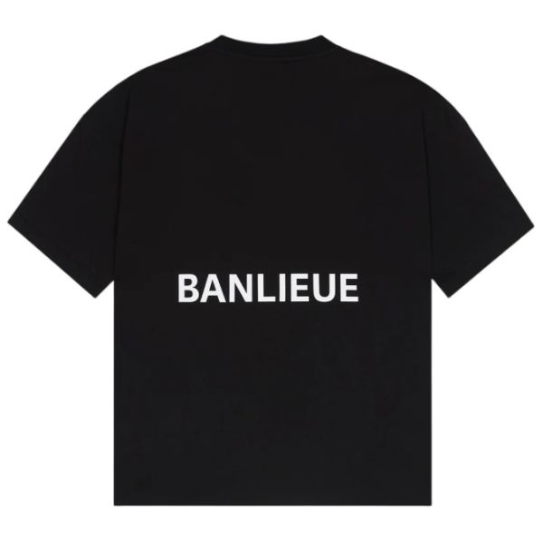 Banlieue Script T-shirt Zwart