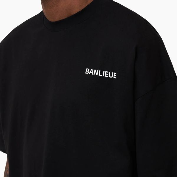 Banlieue Script T-shirt Zwart