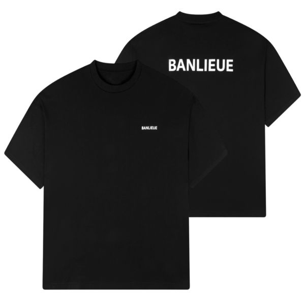Banlieue Script T-shirt Zwart
