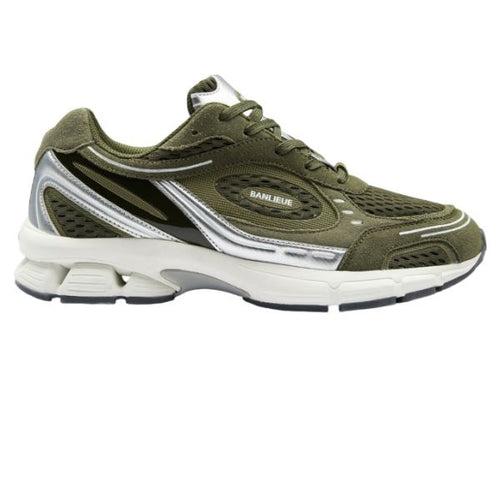 Banlieue The Runner + Suede Sneaker Donker Groen