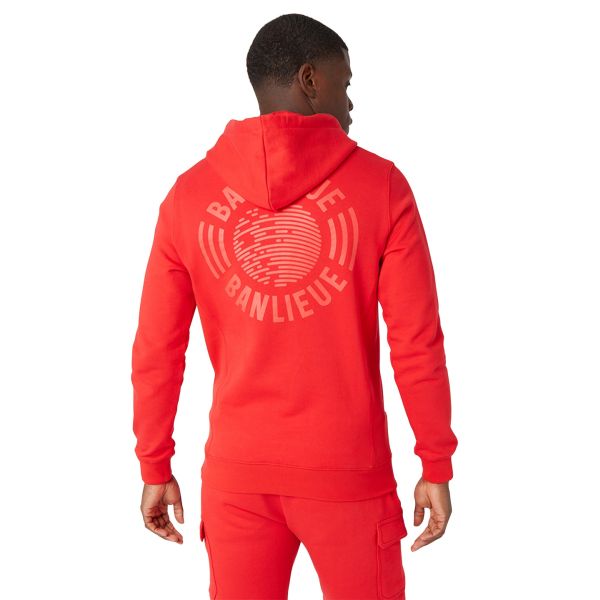 banlieue tonal hoodie rood