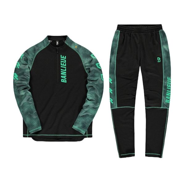 Banlieue X Robey Trainingspak Zwart/Groen