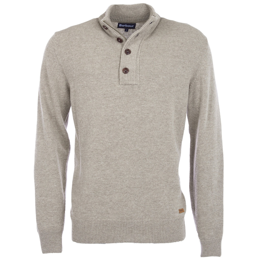 Barbour Essential Patch Half Zip Sweater Grijs
