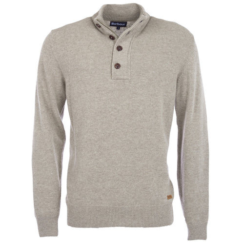 Barbour Essential Patch Half Zip Sweater Grijs