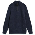 Barbour Essentials Fleck Half Zip Sweater Navy