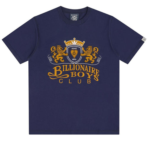Billionaire Boys Club Embroidered Crest Logo T-shirt Navy