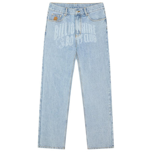 Billionaire Boys Club Faded Arch Logo Jeans Licht Blauw