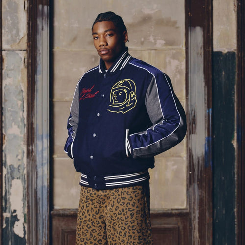 Billionaire Boys Club Neon Arch Logo Varsity Jack Navy