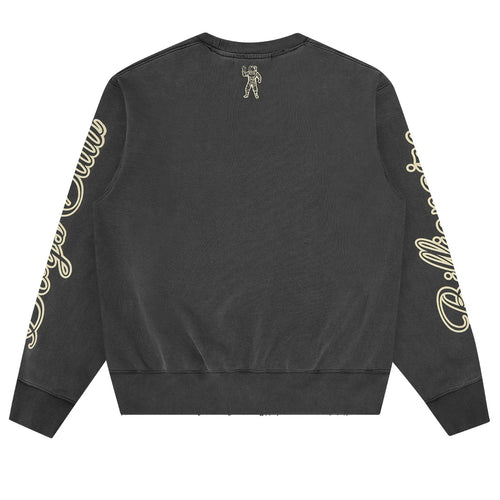 Billionaire Boys Club Stamp Distressed Oversized Sweater Zwart