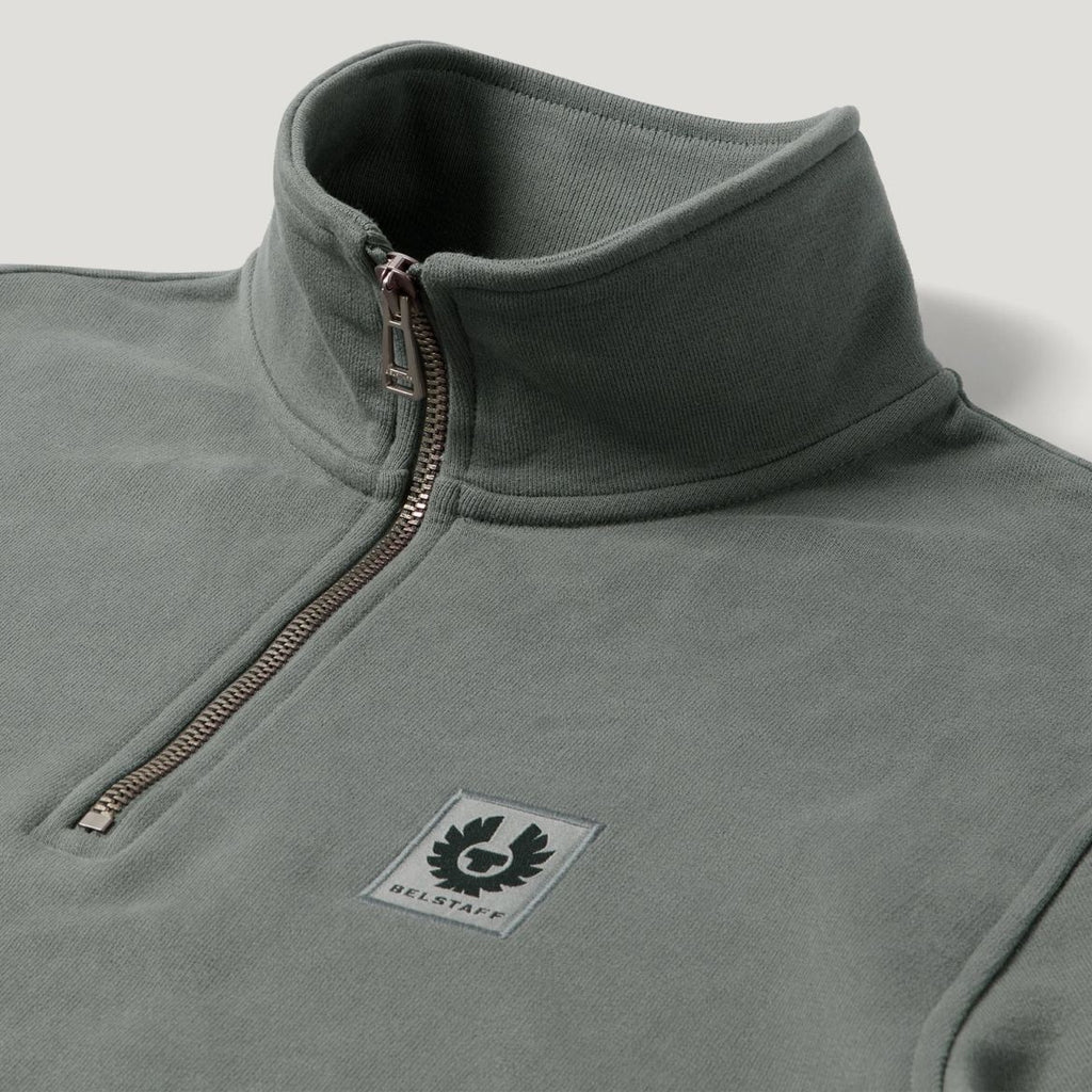 Belstaff Quarter Zip Sweater Grijs