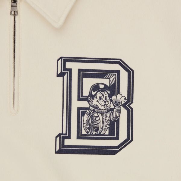 Billionaire Boys Club Mascot Quarter Zip Sweater Off White