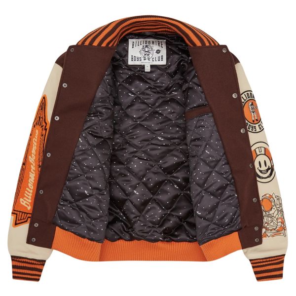Billionaire Boys Club Leather Sleeve Galaxy Varsity Jack Bruin