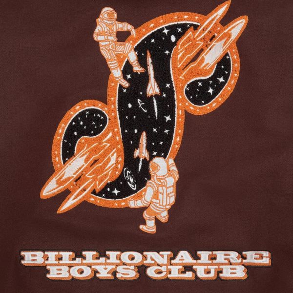 Billionaire Boys Club Leather Sleeve Galaxy Varsity Jack Bruin