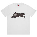 Icecream Woodgrain Running Dog T-shirt Wit