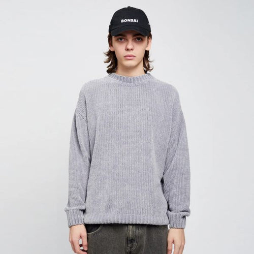 Bonsai Chenille Knit Sweater Grijs